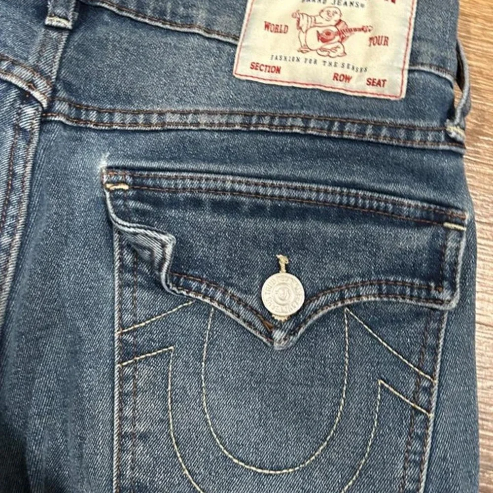 True Religion Ricky Relaxed Straight blue jeans 30x3